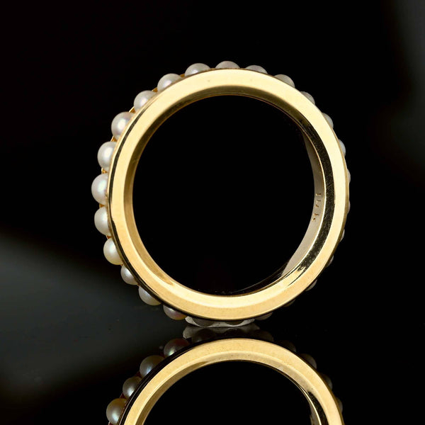 Vintage 14K Gold Full Eternity Ring Band - Boylerpf