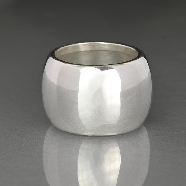 Vintage H. Fred Skaggs Sterling Silver Wide Band Ring - Boylerpf