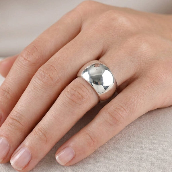 Vintage H. Fred Skaggs Sterling Silver Wide Band Ring - Boylerpf