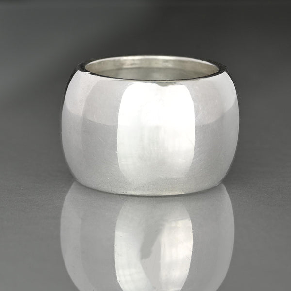 Vintage H. Fred Skaggs Sterling Silver Wide Band Ring - Boylerpf