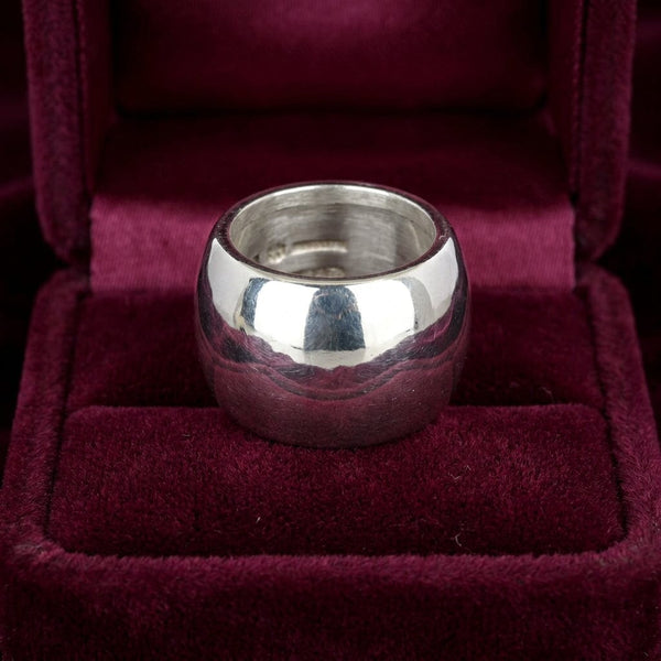 Vintage H. Fred Skaggs Sterling Silver Wide Band Ring - Boylerpf