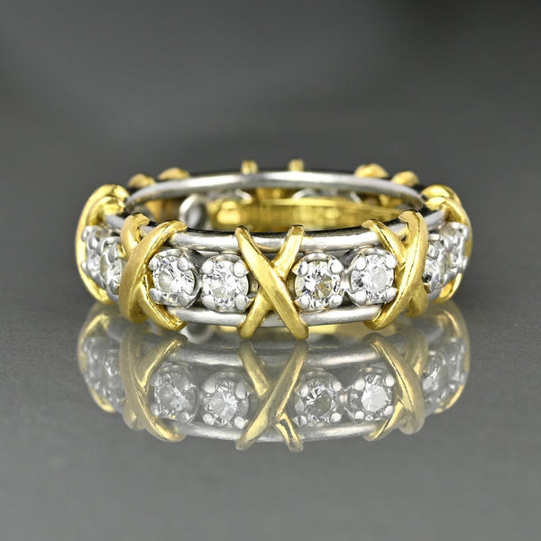 Tiffany & Co Schlumberger 18K Yellow Gold Diamond Band Ring
