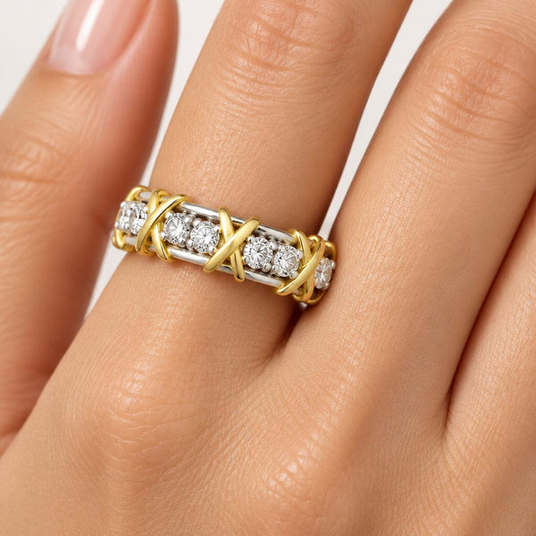 Tiffany & Co Schlumberger 18K Yellow Gold Diamond Band Ring
