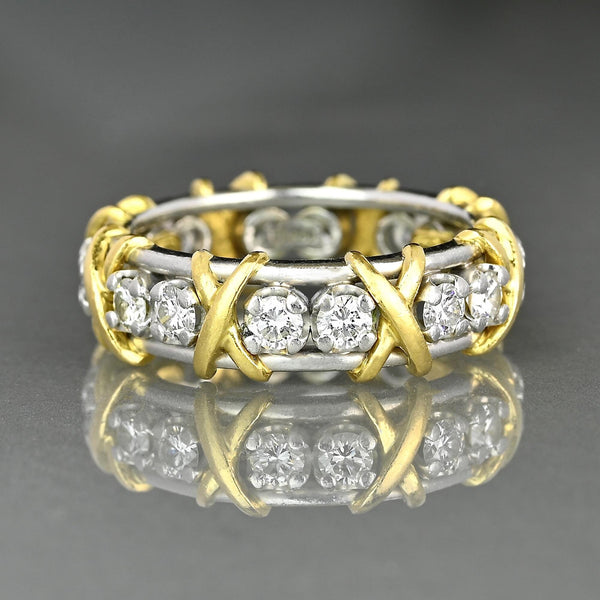 Tiffany & Co Schlumberger 18K Yellow Gold Diamond Band Ring