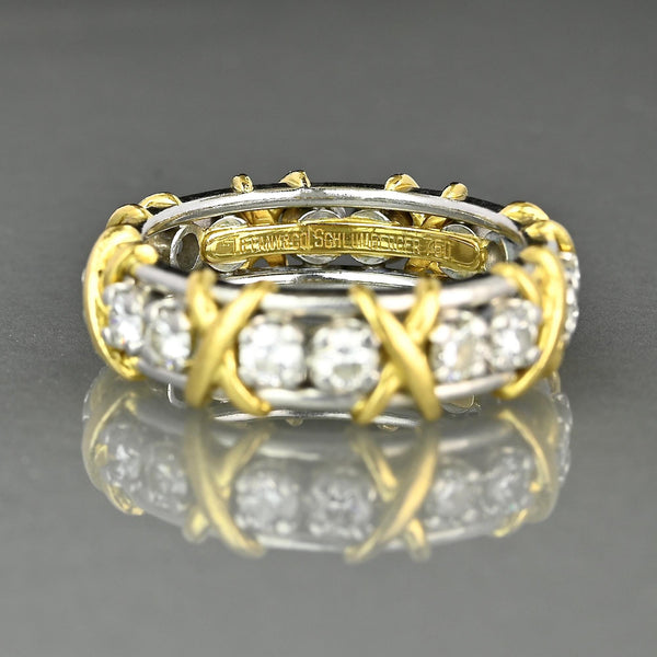 Tiffany & Co Schlumberger 18K Yellow Gold Diamond Band Ring