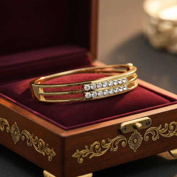 14K Gold Diamond Bangle Bracelet 1.60CT Heavy Vintage - Boylerpf