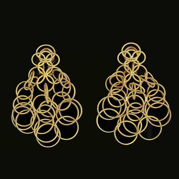 Buccellati Hawaii 18K Gold Chandelier Earrings