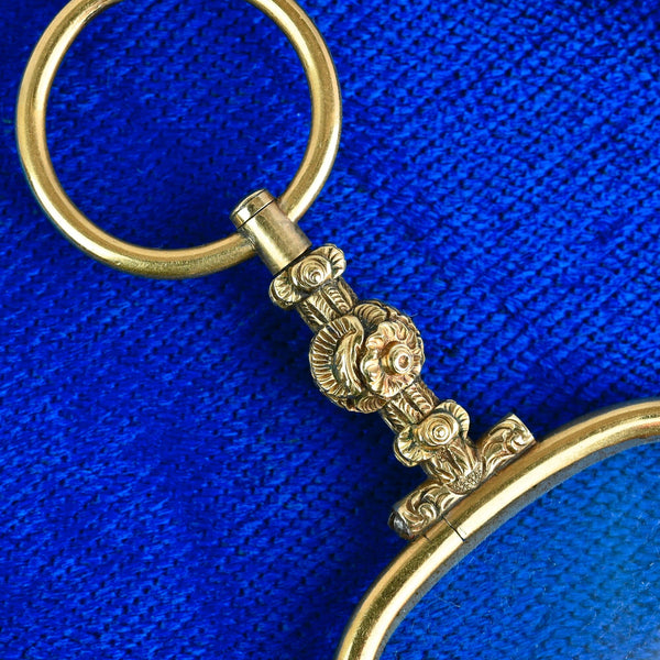 Antique Georgian Pinchbeck Quizzing Magnifying Pendant - Boylerpf