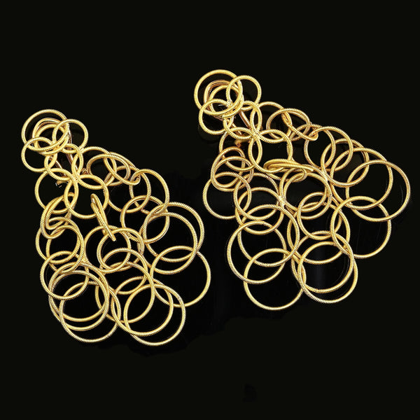 Buccellati Hawaii 18K Gold Chandelier Earrings