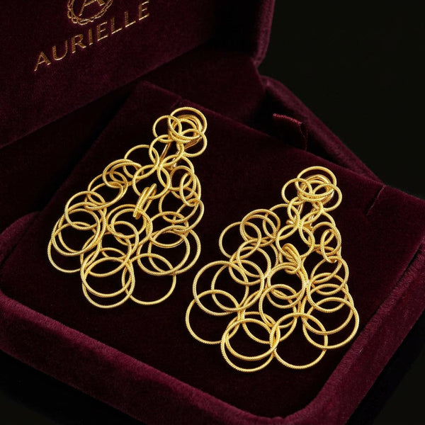 Buccellati Hawaii 18K Gold Chandelier Earrings