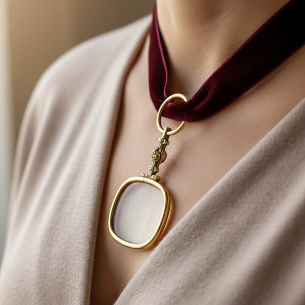 Antique Georgian Pinchbeck Quizzing Magnifying Pendant