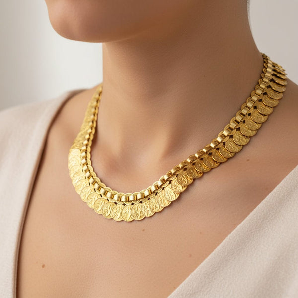 Antique Sterling Silver Gold Vermeil Fringe Collar Necklace - Boylerpf