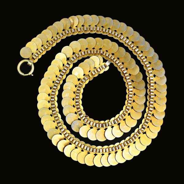 Antique Sterling Silver Gold Vermeil Fringe Collar Necklace - Boylerpf