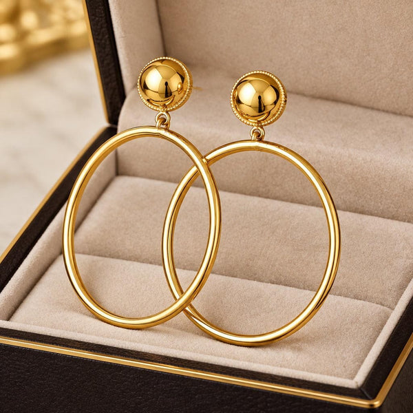 Vintage Dolce & Gabbana Gold Hoop Clip-On Earrings