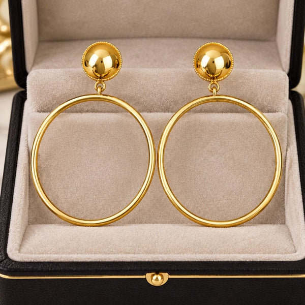 Vintage Dolce & Gabbana Gold Hoop Clip-On Earrings