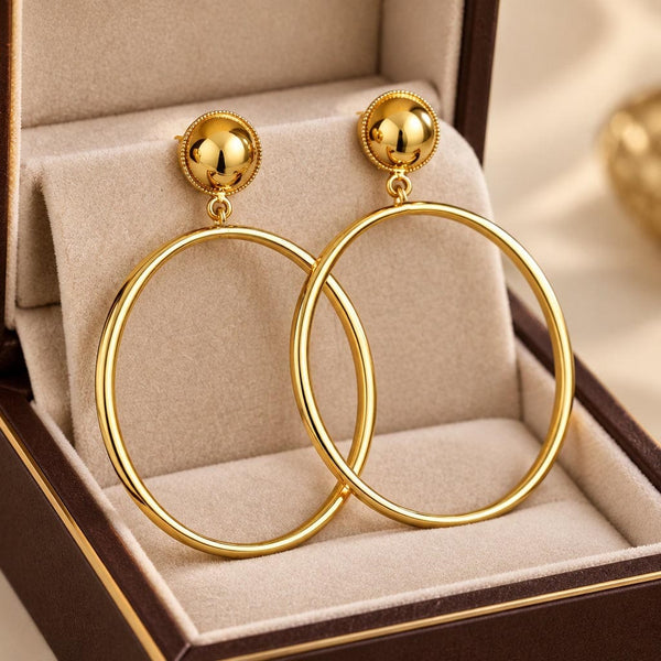 Vintage Dolce & Gabbana Gold Hoop Clip-On Earrings