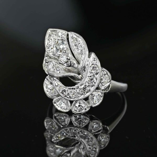 Platinum Calla Lily Diamond Cluster Ring - Boylerpf