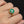 Load image into Gallery viewer, Vintage Emerald Diamond Thistle Ring 14K Gold Halo Floral - Boylerpf
