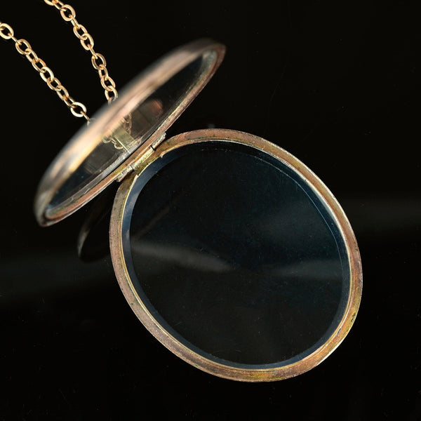 Antique Double Sided Glass Oval Georgian Locket - Boylerpf