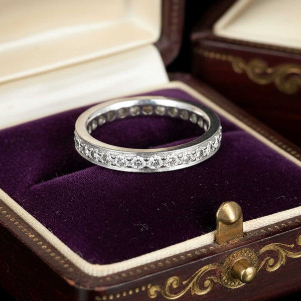 Mid-Century Platinum Diamond Eternity Band - Boylerpf