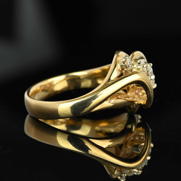 Vintage 14K Gold .50 CTW Diamond Love Knot Ring - Boylerpf