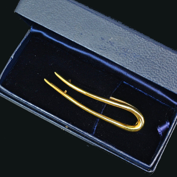 Vintage Tiffany & Co 18K Gold Hair Clip Barrette Signed