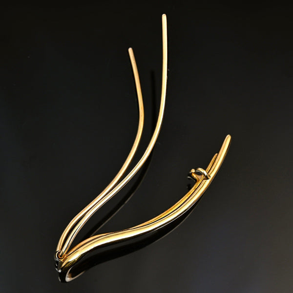 Vintage Tiffany & Co 18K Gold Hair Clip Barrette Signed