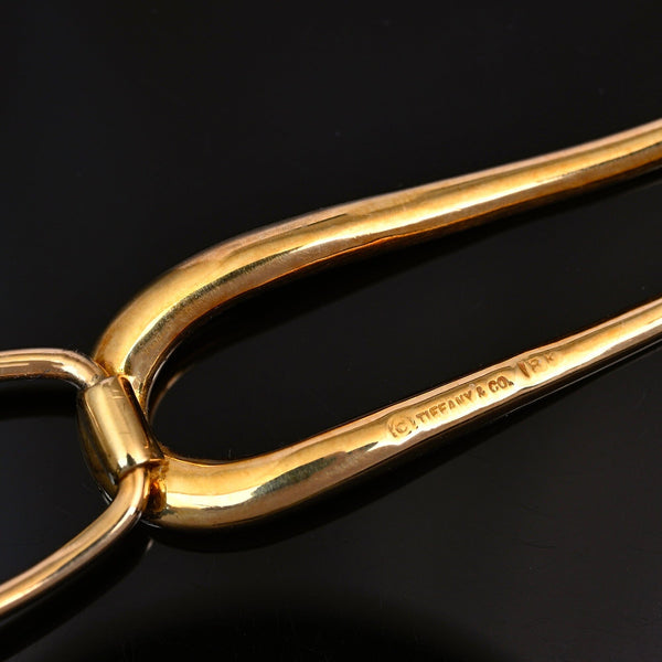 Vintage Tiffany & Co 18K Gold Hair Clip Barrette Signed