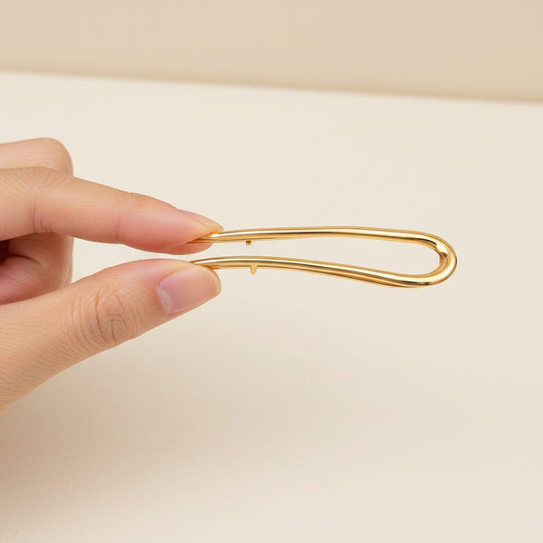Vintage Tiffany & Co 18K Gold Hair Clip Barrette Signed