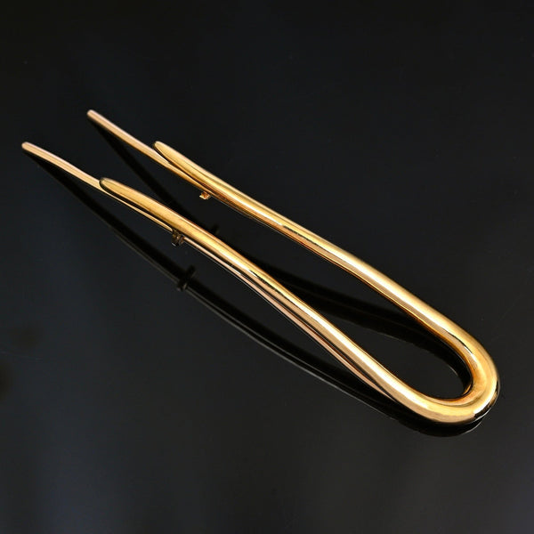 Vintage Tiffany & Co 18K Gold Hair Clip Barrette Signed