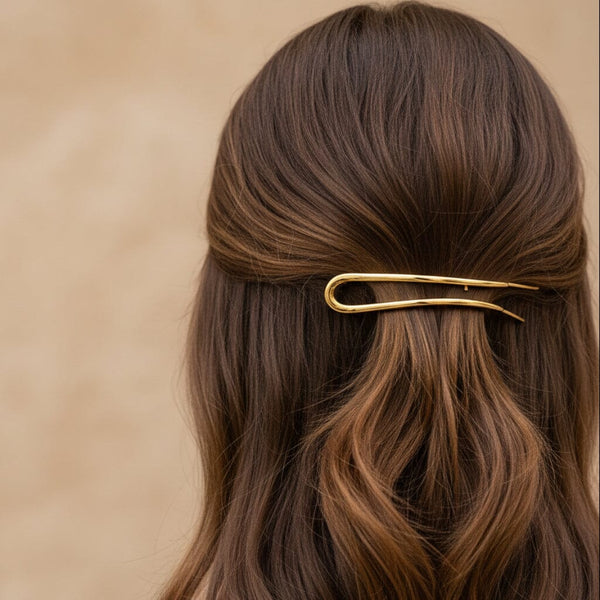 Vintage Tiffany & Co 18K Gold Hair Clip Barrette Signed