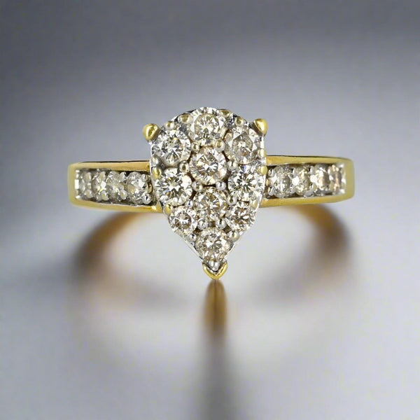 Vintage Gold Diamond Engagement Wedding Ring Set - Boylerpf