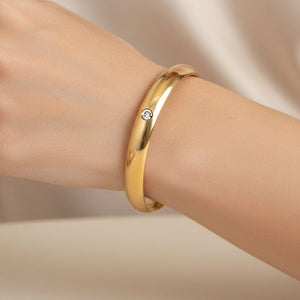 Antique 12K Gold Diamond Bangle Victorian Engraved - Boylerpf