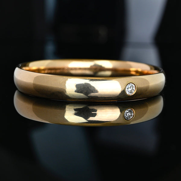 Antique 12K Gold Diamond Bangle Victorian Engraved - Boylerpf