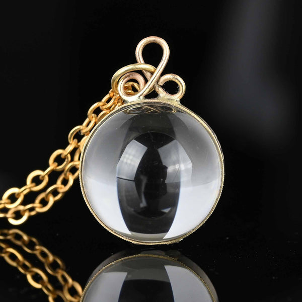 Rose Gold Rock Crystal Pools of Light Pendant - Boylerpf