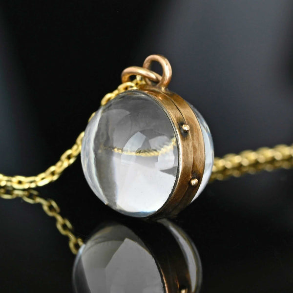 Victorian Pools of Light Rock Crystal Locket Pendant - Boylerpf
