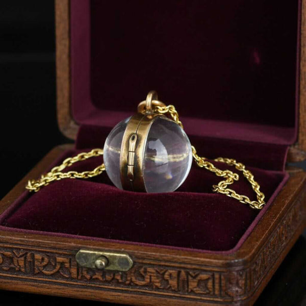 Victorian Pools of Light Rock Crystal Locket Pendant - Boylerpf
