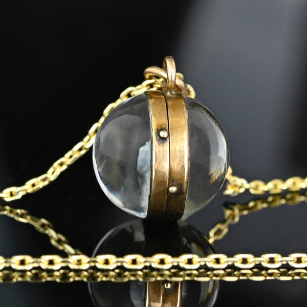 Victorian Pools of Light Rock Crystal Locket Pendant - Boylerpf