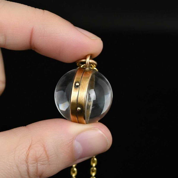 Victorian Pools of Light Rock Crystal Locket Pendant - Boylerpf