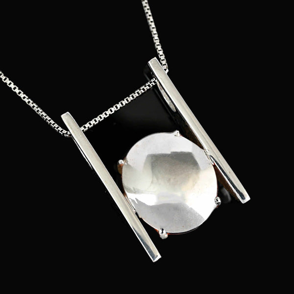 Vintage Ethiopian Welo Opal Pendant in 14K White Gold - Boylerpf