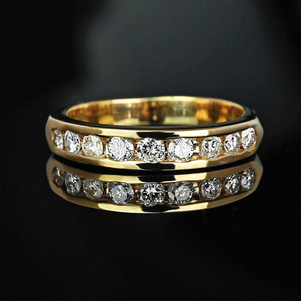 Half Eternity 14K Gold .68 CTW Diamond Ring Band - Boylerpf