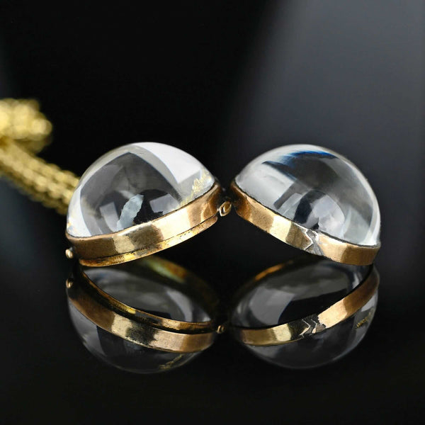 Victorian Pools of Light Rock Crystal Locket Pendant - Boylerpf
