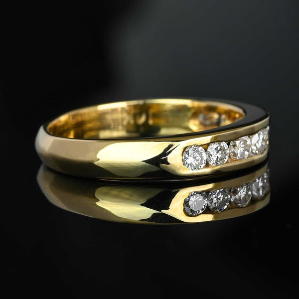 Half Eternity 14K Gold .68 CTW Diamond Ring Band - Boylerpf