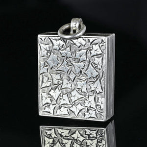 Victorian Silver Stamp Case Locket Pendant, C. 1885 - Boylerpf