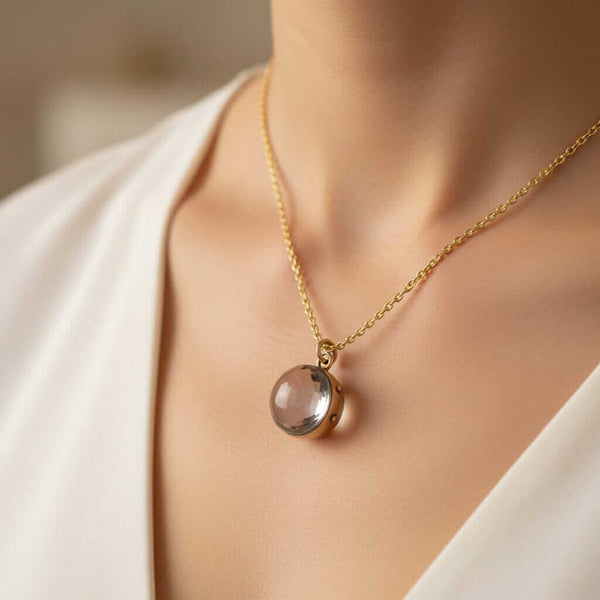 Victorian Pools of Light Rock Crystal Locket Pendant - Boylerpf
