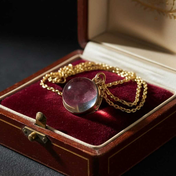 Victorian Pools of Light Rock Crystal Locket Pendant - Boylerpf