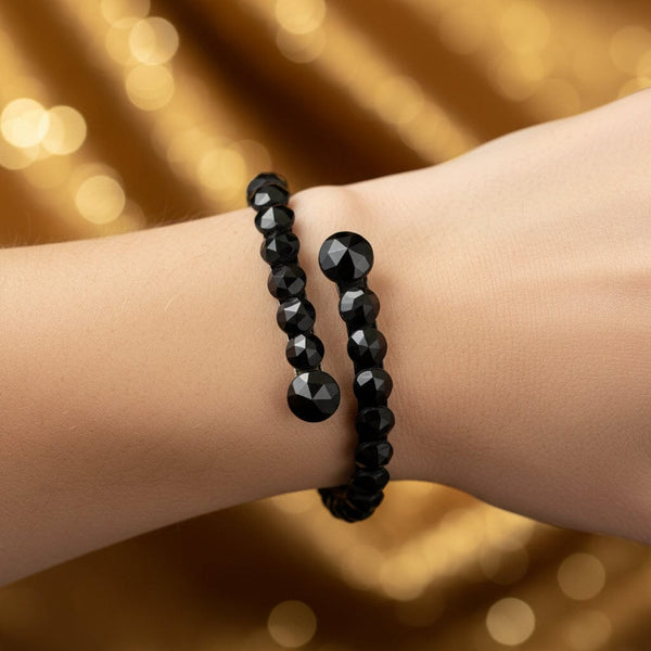 Antique Victorian Wraparound French Jet Bracelet - Boylerpf