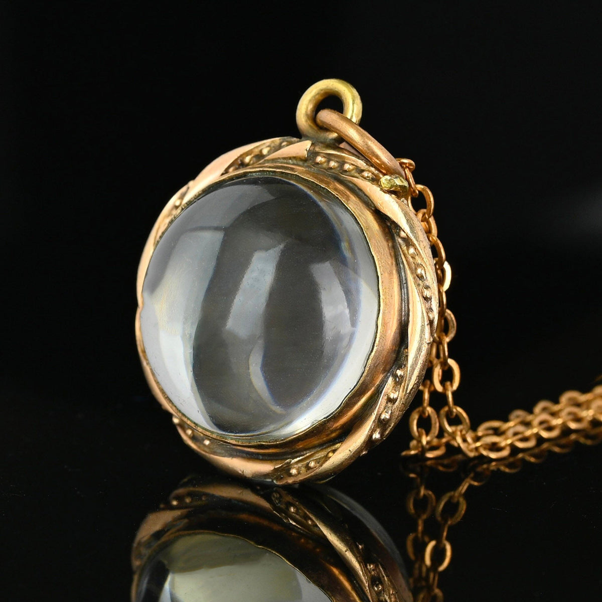 Antique Pool of Light Rock Crystal Locket Pendant – Boylerpf