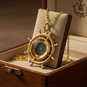 Antique Edwardian Rolled Gold Compass Fob Pendant - Boylerpf