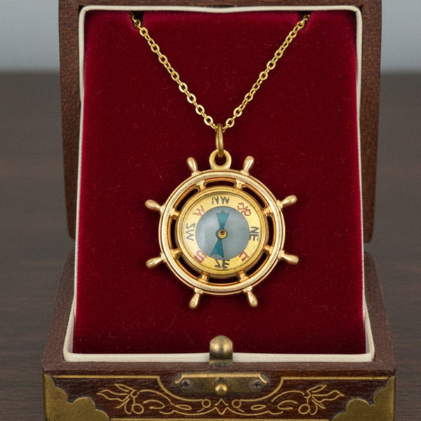 Antique Edwardian Rolled Gold Compass Fob Pendant